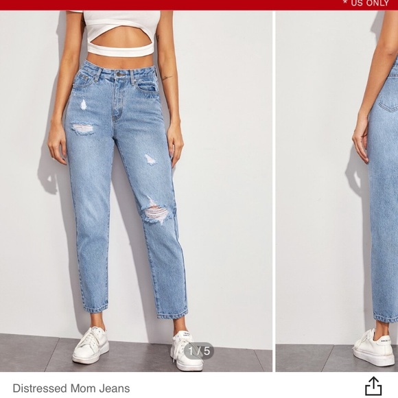 High rise blue jeans - Picture 3 of 7